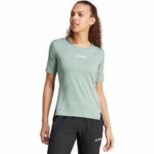 (取寄) アディダステレックス レディース マルチ T-シャツ - ウィメンズ Adidas TERREX women Multi T-Shirt - Women's Silver Green