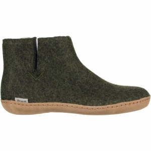 (取寄) グレーラップ ザ ブート レザー スリッパ Glerups The Boot Leather Slipper Forest