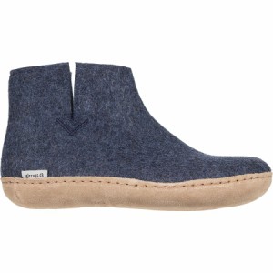 (取寄) グレーラップ ザ ブート レザー スリッパ Glerups The Boot Leather Slipper Denim