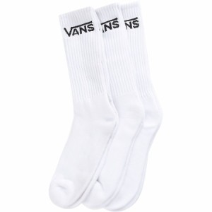 (取寄) バンズ メンズ クラシック クルー ソック - 3-パック - メンズ Vans men Classic Crew Sock - 3-Pack - Men's White