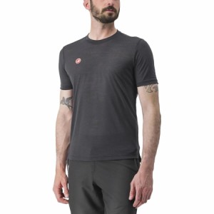 (取寄) カステリ メンズ メリノ カステリ T-シャツ - メンズ Castelli men Merino Castelli T-Shirt - Men's Light Black
