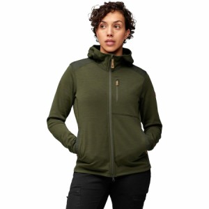 (取寄) フェールラーベン レディース ケブ フリース ブーディ - ウィメンズ Fjallraven women Keb Fleece Hoodie - Women's Deep Forest