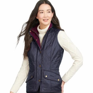 (取寄) バブアー レディース キャバルリー ジレ ベスト - ウィメンズ Barbour women Cavalry Gilet Vest - Women's Navy/Merlot