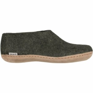 (取寄) グレーラップ ザ シュー レザー スリッパ Glerups The Shoe Leather Slipper Forest