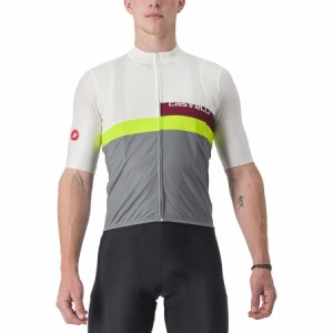 (取寄) カステリ メンズ ア ブロッコ ジャージ - メンズ Castelli men A Blocco Jersey - Men's Ivory/Bordeaux-Electric Lime-Sedona Sa