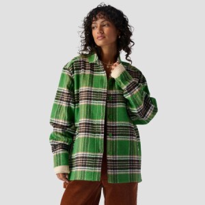 (取寄) ストイック レディース フランネル シャツ ジャケット - ウィメンズ Stoic women Flannel Shirt Jacket - Women's Green Plaid