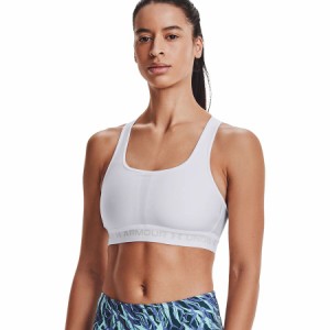 (取寄) アンダーアーマー レディース クロスバック ミッド ブラ - ウィメンズ Under Armour women Crossback Mid Bra - Women's White/Wh