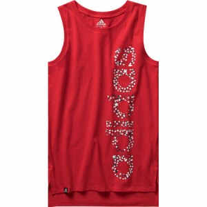 (取寄) アディダス ガールズ マッスル タンク トップ - ガールズ Adidas girls Muscle Tank Top - Girls' Vivid Red