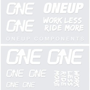 (取寄) ワンアップコンポーネント ハンドルバー デカール キット OneUp Components Handlebar Decal Kit White