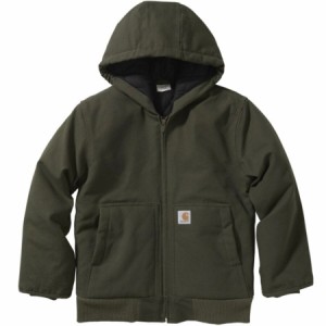 (取寄) カーハート ボーイズ キャンバス インサレーテッド フーデット アクティブ ジャケット - ボーイズ Carhartt boys Canvas Insulate