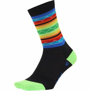 (取寄) デフィート エアイーター 6インチ サンタ Fe ソック DeFeet Aireator 6in Santa Fe Sock Black/Neon Green