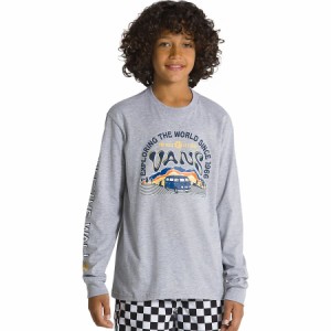 (取寄) バンズ ボーイズ ゲット ゼア ロング-スローブ トップ - ボーイズ Vans boys Get There Long-Sleeve Top - Boys' Athletic Heathe