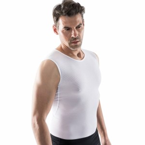 (取寄) ゴアウェア メンズ ベース レイヤー スリーブレス シャツ - メンズ GOREWEAR men Base Layer Sleeveless Shirt - Men's White