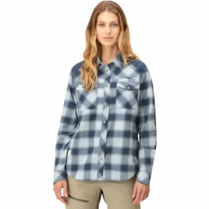 (取寄) ノローナ レディース スヴァールバル フランネル シャツ - ウィメンズ Norrona women Svalbard Flannel Shirt - Women's Blue Fog