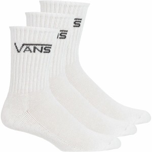 (取寄) バンズ ボーイズ クラシック クルー ソック - 3-パック - ボーイズ Vans boys Classic Crew Sock - 3-Pack - Boys' White