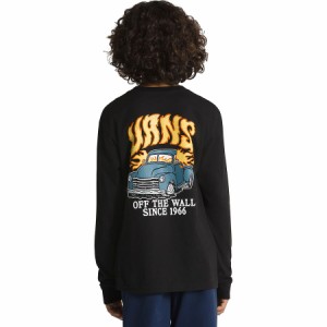 (取寄) バンズ ボーイズ ファイヤード アップ ロング-スローブ トップ - ボーイズ Vans boys Fired Up Long-Sleeve Top - Boys' Black