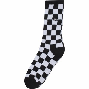 (取寄) バンズ キッズ クラシック チェック クルー ソック - キッズ Vans kids Classic Check Crew Sock - Kids' Black/White