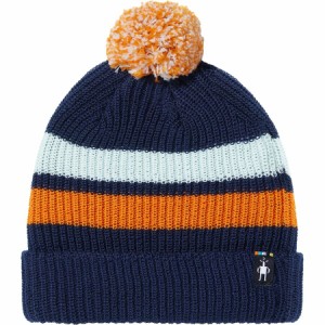 (取寄) スマートウール キッズ ストライプ ポン ビーニー - キッズ Smartwool kids Stripe Pom Beanie - Kids' Deep Navy