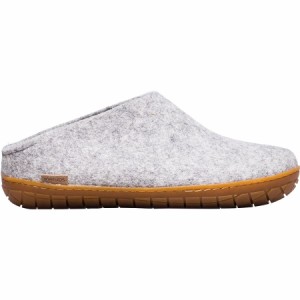 (取寄) グレーラップ ザ スリップ-オン ラバー スリッパ Glerups The Slip-On Rubber Slipper Grey/Tan