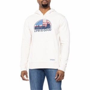 (取寄) ライフイズグッド フレンチ テリー アメリカン フロッグ ウッズ ブーディ Life is Good Life is Good French Terry American Flag