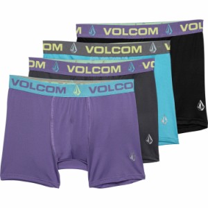 (取寄) ボルコム ハイ-パフォーマンス ボクサー ブリーフ - 4-パック Volcom High-Performance Boxer Briefs - 4-Pack  Black/Teal/Gray/