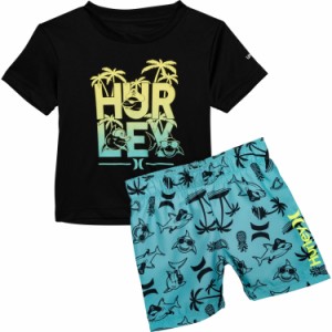 (取寄) ハーレー トドラー ボーイズ シャツ アンド スイム ショーツ セット - Upf 50以上, ショート スリーブ Hurley Toddler Boys Shirt