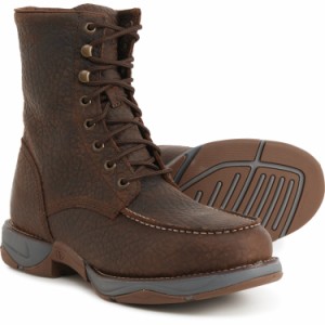 (取寄) トニーラマ メンズ 8インチ レーサー モック トゥ ワーク ブーツ Tony Lama men 8” Lacer Moc Toe Work Boots (For Men)  Brown