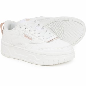 (取寄) リーボック ガールズ テック ゲオ スニーカー - レザー Reebok Girls Tech Geo Sneakers - Leather  White/Rose Gold