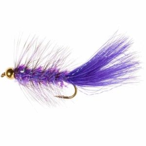 (取寄) アンプカ GB クリスタル バガー ストリーマー フライ - ダズン UMPQUA GB Crystal Bugger Streamer Fly - Dozen  Purple