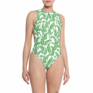 (取寄) ウィーウォアワット マッスル タンク ワンピース スイムスーツ WeWoreWhat Muscle Tank One-Piece Swimsuit  Palm Green Mlti