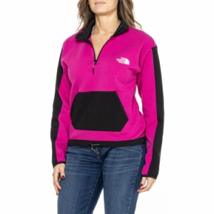 (取寄) ノースフェイス テック クロップ スウェットシャツ - ジップ ネック The North Face Tech Crop Sweatshirt - Zip Neck Fuschia Pi