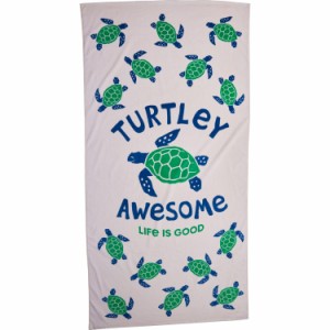 (取寄) ライフイズグッド オーサム オーバーサイズ ビーチ タオル - 36x70” Life is Good Life is Good Turtley Awesome Oversized Beac