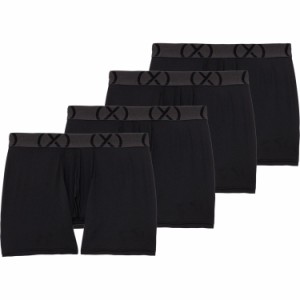 (取寄) 2イグジスト X ベーシックス スポーツ メッシュ ボクサー ブリーフ - 4-パック, 6インチ 2XIST X Basics Sport Mesh Boxer Briefs