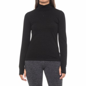 (取寄) ウィックドウール モック ネック ベース レイヤー トップ - メリノ ウール, ロング スリーブ Wicked Wool Mock Neck Base Layer T