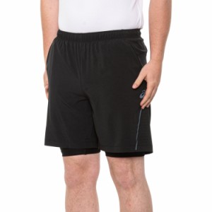 (取寄) アシックス 2-N-1 ショーツ - 7インチ ビルト-イン ライナー ショーツ ASICS 2-N-1 Shorts - 7”, Built-In Liner Shorts  Black/