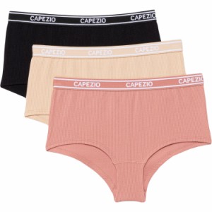 (取寄) カペジオ リブド シームレス ショーティ パンティ - 3-パック, ボーイ ショーツ CAPEZIO Ribbed Seamless Shortie Panties - 3-Pa