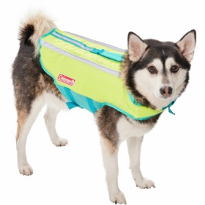 (取寄) コールマン ドッグ ライフ ジャケット Coleman Dog Life Jacket  Lime/Aqua