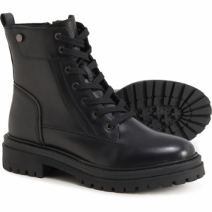 (取寄) ジェオックス レディース スモークド レザー コンバット アンクル ブーツ Geox women Smoked Leather Combat Ankle Boots (For Wo