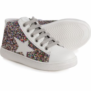 (取寄) ナチュリーノ ガールズ レインボー グリッター ピン ハイ-トップ スニーカー - レザー Naturino Girls Rainbow Glitter Pinn High