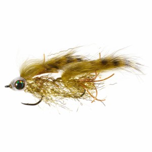 (取寄) アンプカ ビッグ バンディット ストリーマー フライ - ハーフ ダズン UMPQUA Big Bandit Streamer Fly - Half Dozen  Olive/Gold