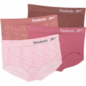 (取寄) リーボック シームレス パンティ - 4-パック, ブリーフ Reebok Seamless Panties - 4-Pack, Briefs  Pink Spacedye/Rosewine/Nutm