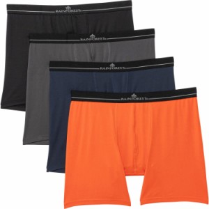 (取寄) レインフォレスト コンフォート ストレッチ ボクサー ブリーフ - 4-パック Rainforest Comfort Stretch Boxer Briefs - 4-Pack  O