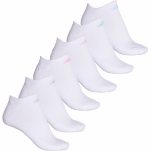 (取寄) アディダス レディース クッション ノーショー ソックス adidas women Cushioned No-Show Socks (For Women)  White/Clear Sky Bl