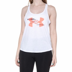 (取寄) アンダーアーマー ブラード ロゴ タンク トップ Under Armour Blurred Logo Tank Top White