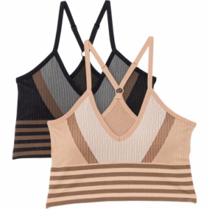 (取寄) ロングライン ドロップ ニードル カラーブロック ブラ - 2-パック Real Longline Drop Needle Color-Block Bra - 2-Pack  Shoppin