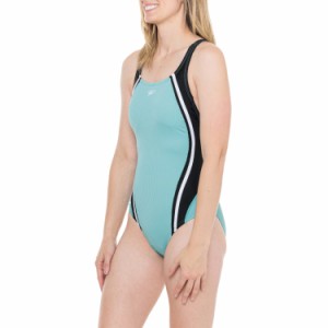 (取寄) スピード クオンタム スプライス リブド ワンピース スイムスーツ - Upf 50+ Speedo Quantum Splice Ribbed One-Piece Swimsuit -