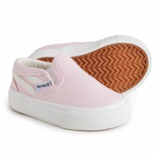 (取寄) ハーレーフットウェア ガールズ ケンジ スリップ-オン スニーカー Hurley Footwear Girls Kenji Slip-On Sneakers  Pink/White