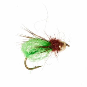 (取寄) アンプカ ディープ スパークル プーパ ゴールド ビーズ フライ - ダズン UMPQUA Deep Sparkle Pupa Gold Bead Fly - Dozen  Brown