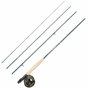 (取寄) ウェットフライ エレメント フライ ロッド アンド リール コンボ スターター キット - 5wt, 9', 4ピース Wetfly Element Fly Rod 