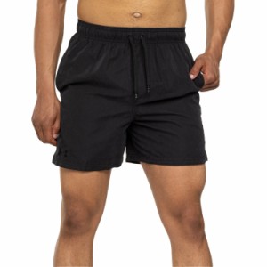 (取寄) アンダーアーマー ウォッシュド ボレー ショーツ - Upf 50+ Under Armour Washed Volley Shorts - UPF 50+ Black